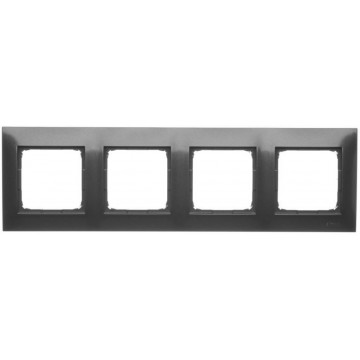 Ramka poczwórna czarny mat...